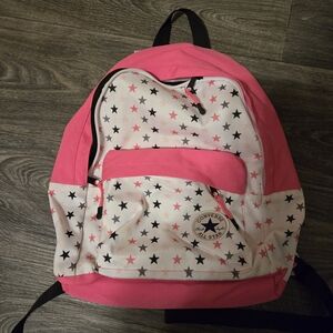 Converse Pink Star Print Backpack